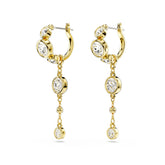 Imber drop earrings, Round cut, White, Mixed metal finish